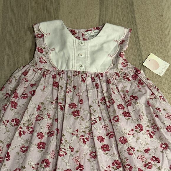 Petit Ami NWT Girls Size 4T Dress Floral White Pink - Picture 2 of 12